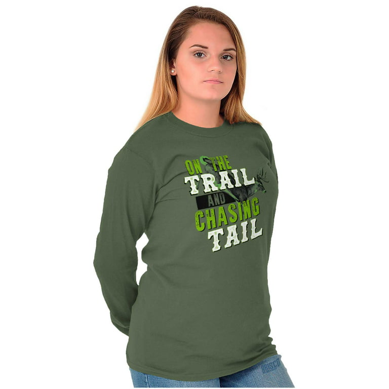 Fishing On Trail Chasing Tail Fisher Men's Long Sleeve Tee T Shirt