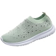 thumbnail image 1 of Chaussure de Marche Décontractée en Maille Pailletée avec Strass pour Femmes, Respirante, Antidérapante et Confortable, 1 of 5