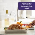 thumbnail image 4 of MATANA 25 Pack 8x12 Aluminum Pans Foil Trays, Ideal for Roasting, Baking, Cakes, Bread, Chafer, Crawfish, Lasagna Trays, Party, 4 of 9