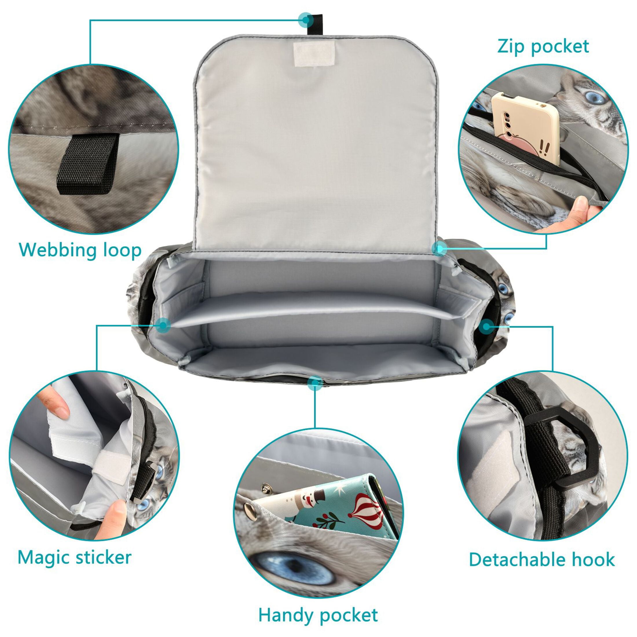 DIXRUYEE Stroller Organizer Nap Queen Printed