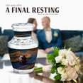 thumbnail image 4 of JAGASY Bike Handcrafted Mini Urn for Ashes for Women, Black Small Urn for Mom & Dad, Grassy Landscape & Road Decorative Urns for Human Ashes, Keepsake Cremation Urns for Couple, (3 Inch), 4 of 7
