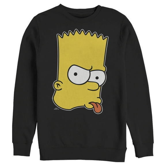Men's The Simpsons Brat Bart  Sweatshirt Black 2X Large