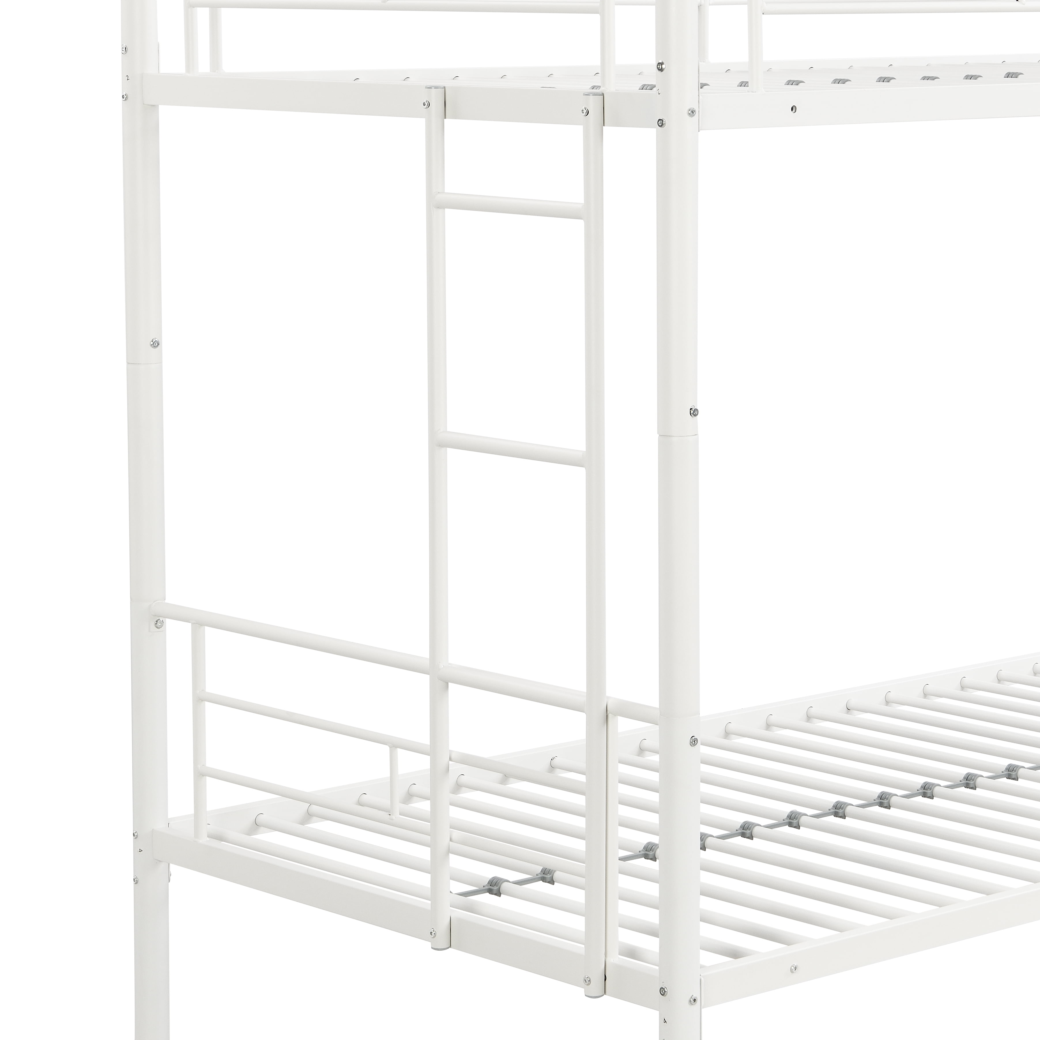 Metal Bunk Bed With Trundle White