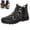 Army Green, variant on Willtoo Mens Sneakers Camo Knit Slip‑On Casual Elastic Side Gore Breathable Mesh Walking Shoes Non‑Slip Lightweight Comfort Outdoor Work Shoes