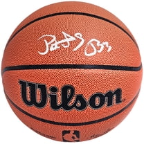 Patrick Ewing Autographed Authentic Indoor/Outdoor Basketball New York Knicks Beckett BAS Witness 214817