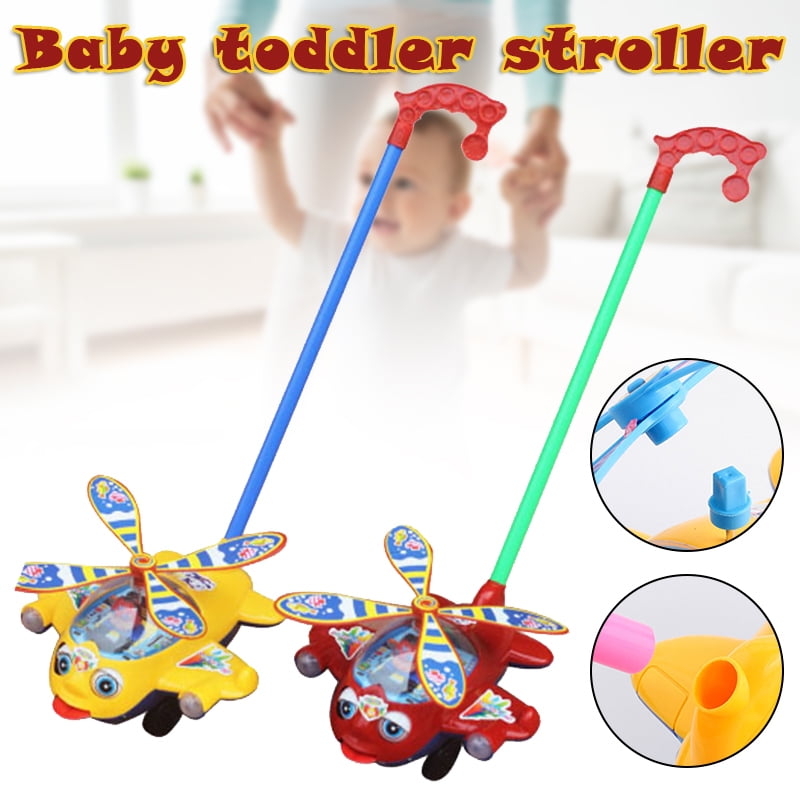MakeUp4ever Push Plane Toy Plastic Push Cart for Baby Toddler Learning Walk Toy Airplane Cart