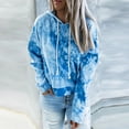 thumbnail image 2 of Fall Hoodies for Women 2022 Plus Size Tie-Dye Printed Gradient Pullover Long Sleeve Sweatshirt Top, 2 of 9