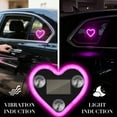 thumbnail image 3 of QenASHaing 2Pcs Car LED Ambient Light, Solar Powered Heart Shape Lights, LED Neon Light for Car Back Window Decoration, Night Driving, 5 Modes, Romantic Gift for Christmas, Valentine's Day, 3 of 7
