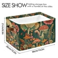 thumbnail image 4 of Yayeee Canvas Storage Basket with Handles for Shelves Fabric Bins Closet Organizer, Floral Mushroom, 4 of 8