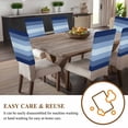 thumbnail image 4 of Navy Blue Chair Covers Set of 1 Ombre Stripe Chair Back Covers Stretch Removable Washable Slipcovers Protector for Dining Room Kitchen Party Decor, 4 of 5