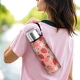 thumbnail image 6 of 20 Oz Pink Strawberry Plants Fruit Coffee Tumbler Double Wall Insulated Stainless Steel Water Bottle | Metal Reusable Thermoses Flask with Cup Cap | Leak & Sweat Proof with Anti-Dust Lid, 6 of 7