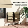 thumbnail image 4 of Outsunny Folding Patio Chairs Set of 2, Portable Outdoor Dining Chairs with High Back, Armrests, Beige, 4 of 9
