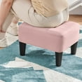 thumbnail image 6 of LEDREM Small Ottoman Foot Stool with Thick Cushion & Hidden Storage, Footrest with Sturdy Angled Legs for Living Room, Bedroom, Entryway, Jelly Pink, 6 of 7