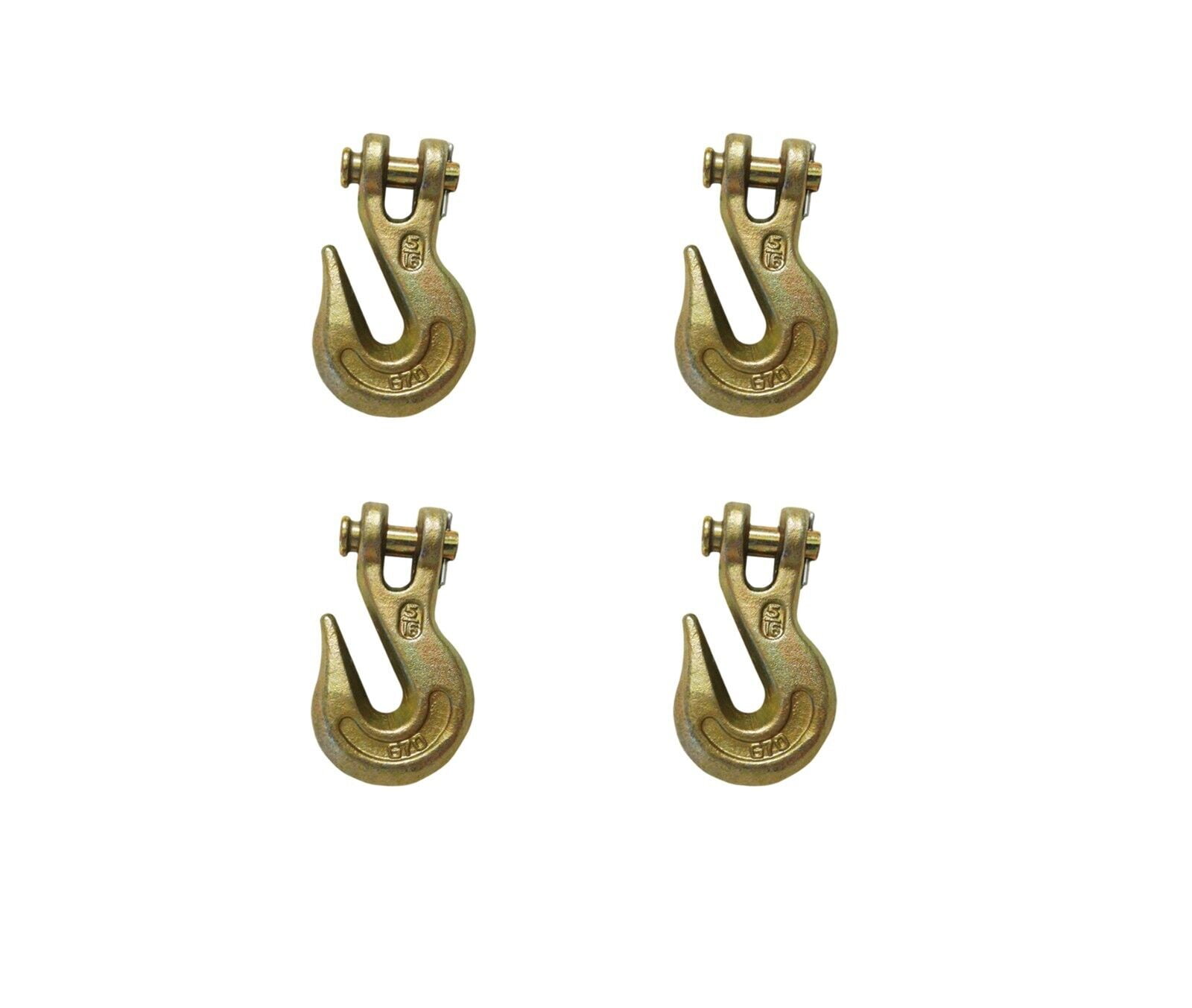 4 Pack Heavy Duty G70 5/16" Clevis Grab Hook Flatbed Truck Trailer