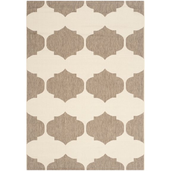 Safavieh Courtyard Elwyn Geometric Indoor/Outdoor Area Rug, Beige/Brown, 4' x 5'7"