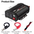 thumbnail image 4 of Inversor de corriente NDDI POWER de 400 W DC 12 V a AC 110 V con USB, 4 of 8