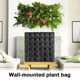 thumbnail image 2 of Bolsas para cultivo de plantas, jardinera de montaje en pared para patio, jardín, decoración del ho yeacher Negro y 36, 2 of 7