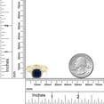 thumbnail image 3 of Gem Stone King 10K Yellow Gold Blue Created Sapphire and Diamond Women's Engagement Ring (2.50 Cttw Cushion, Size 5), 3 of 7