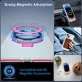 thumbnail image 3 of CASEFIV for iPhone 14 Case, iPhone 13 Case with Magnetic Invisible Stand [Compatible with MagSafe] Built-in Screen Protector Military Drop Protection Shockproof Slim Translucent Case Cover, Rose, 3 of 7