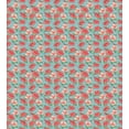 thumbnail image 3 of Hibiscus Duvet Cover Set, Pattern of Tropic Flowers and Bubbles Graphic, Decorative 3 Piece Bedding Set with 2 Pillow Shams, King Size, Teal Coral, by Ambesonne, 3 of 3