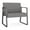 Castillo Metal, variant on Waterfall Reception Sled Base Bariatic Chair / Charcoal Steel / Light Gray