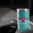 thumbnail image 5 of Buffalo Tumbler with Lids and Straws Insulated Stainless Steel Cup Water Bottle Football Gifts 20 Oz, 5 of 6
