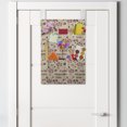thumbnail image 2 of Floral Hanging Pocket Organizer, Ornamental Blooms and Leafy out of a Vase Vintage Vibes, Printed Polyester Storage Bag with Pockets, 14" x 20", Beige Mauve Taupe, 2 of 2