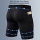thumbnail image 4 of Pack de 3 pantalones cortos deportivos para hombre, ropa interior de entrenamiento activo, pantalones cortos de compresión para hombre, pantalones cortos de secado rápido con bolsillo yeacher Negro x gris x azul oscuro, 4 of 6