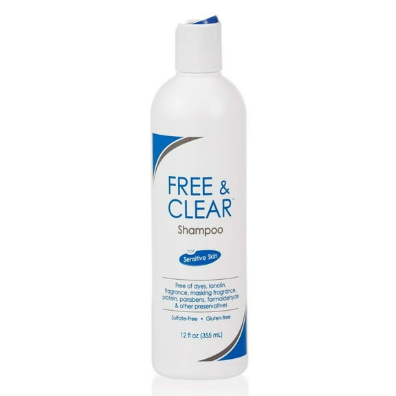 pharmaceutical specialties free & clear hair shampoo for sensitive skin, 12 ounce