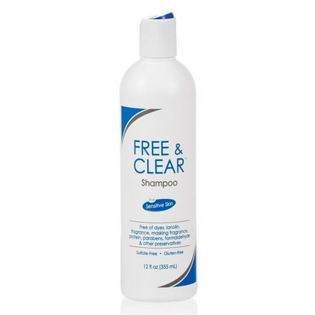 pharmaceutical specialties free & clear hair shampoo for sensitive skin, 12
