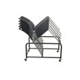 thumbnail image 2 of Straight Leg Stacking Plastic Chair in Black Set of 2, 2 of 4