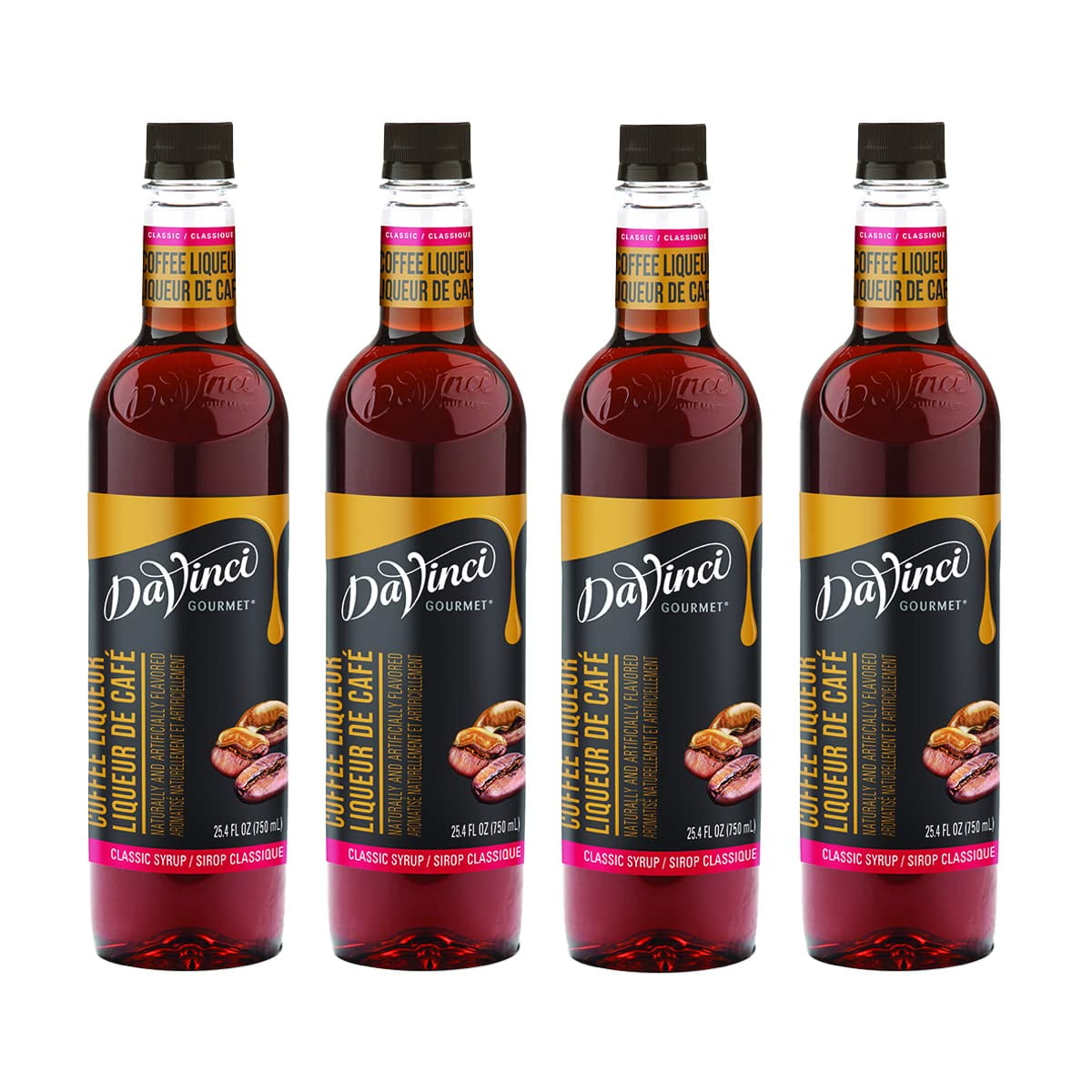 DaVinci Gourmet Coffee Liqueur Syrup, 4 Count