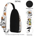 thumbnail image 3 of Sling Backpack,Halloween Witch Hats Pumpkins and Spider Webs Crossbody Bag with Water Bottle Holder,Waterproof Sling Bag for Men/Women with Chest Phone Holder for Hiking,Travel, 3 of 6