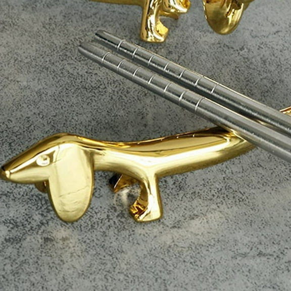 C Dachshund Chopstick Holder Chopsticks Rest for Hotel Restaurant Dining Table Decoration Chop Stick Stand Tableware,1 x chopstick rest,Black