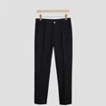 thumbnail image 2 of Pantalones de traje para hombre de seda de hielo con diseño de sastrería social, pantalones de negocios recortados de 9 pulgadas para hombre, tela china para hombre, antiarrugas, estilo vintage, 2 of 5