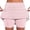 Pink, variant on Kinrui Plus Size Womens Striped Skort Tummy Control Tennis Golf Casual Summer Shorts Stretchy High Waisted Skirt with Built-in Shorts Gray M