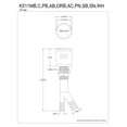 thumbnail image 2 of Kingston Brass K511MB Heritage Dishwasher Air Gap, Matte Black, 2 of 2