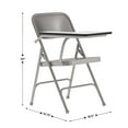 thumbnail image 4 of Flash Furniture Ralph Premium Steel Adult Folding Chair with Right Handed Tablet Arm, Gray, 4 of 11