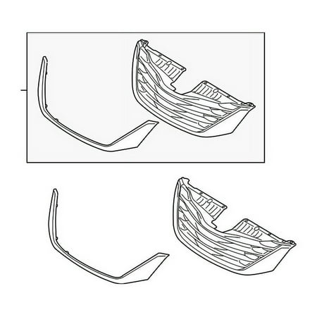 Genuine OE Toyota Grille Assembly - 53101-08100