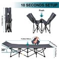 thumbnail image 3 of Lightweight Folding Camping Cot, Portable Outdoor Sleeping Cot with Carrying Bag for Home Office Nap Hiking , 330LBS Weight Capacity, 3 of 7
