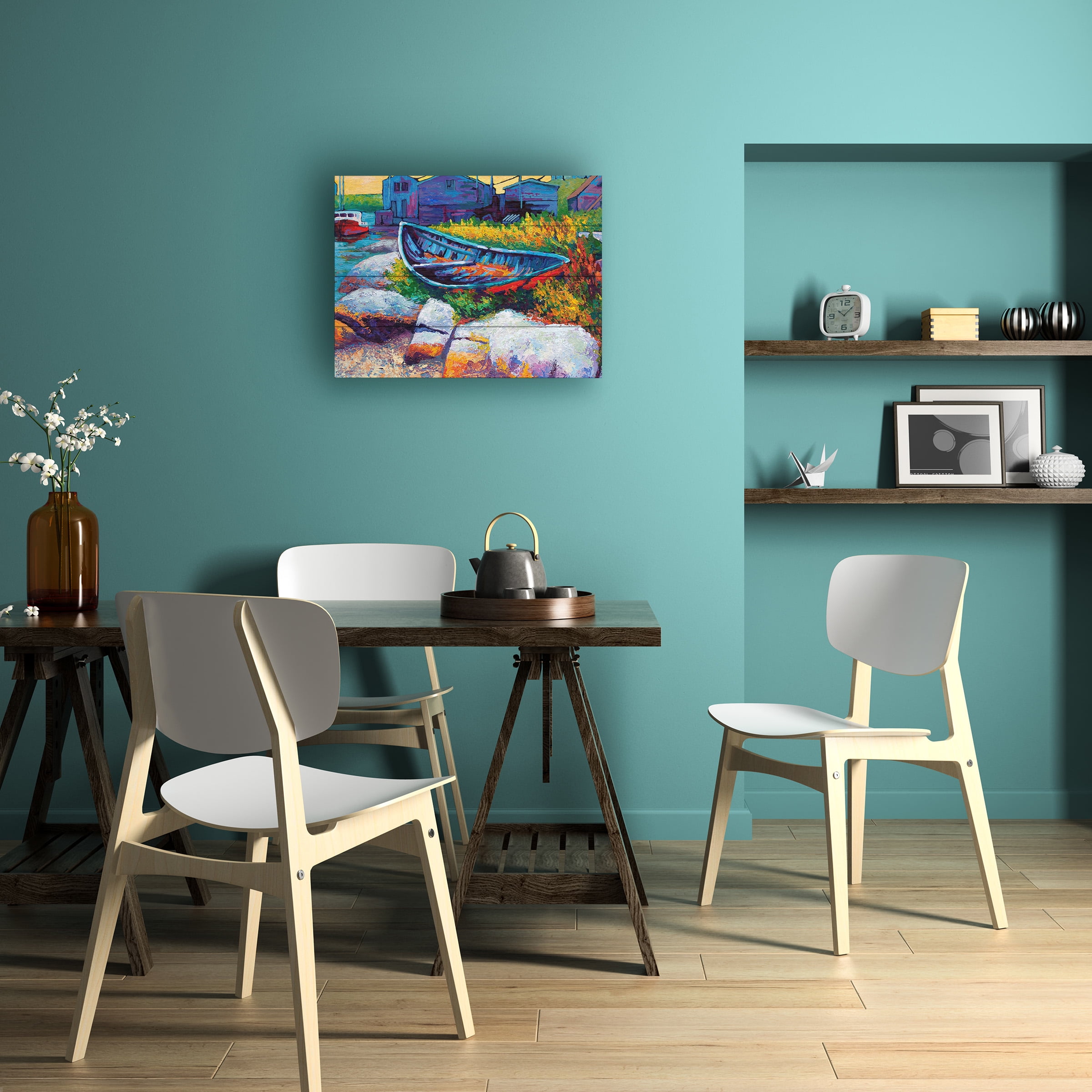 Trademark Fine Art 'Judy East Coast Boat Faa' Wooden Wall Art Art by Marion Rose