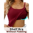 thumbnail image 4 of SWPZC Women's Summer Tops 2024 Tank Top Yoga Gym Sleeveless Camisole Plus Size Underwear With Chest Pad S 6XL 4xl Womens plus Size Tops Beach Sayings Tops for Women, 4 of 4