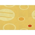thumbnail image 1 of Ahgly Company Machine Washable Indoor Rectangle Transitional Bold Yellow Area Rugs, 5' x 7', 1 of 7