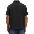 thumbnail image 3 of INSPIRE CHIC Men's Solid Short Sleeve Button Down Chest Pockets Linen Shirt 2XL Black, 3 of 6