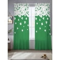 thumbnail image 2 of Saint Patrick's Day Sheer Curtains 108 Inch Length 2 Panels Set Window Treatments, Spring Lucky Grasses Falling Rod Pocket Semi Curtains for Living Room/Bedroom/Kitchen Décor, 104"W x 108"L, 2 of 7