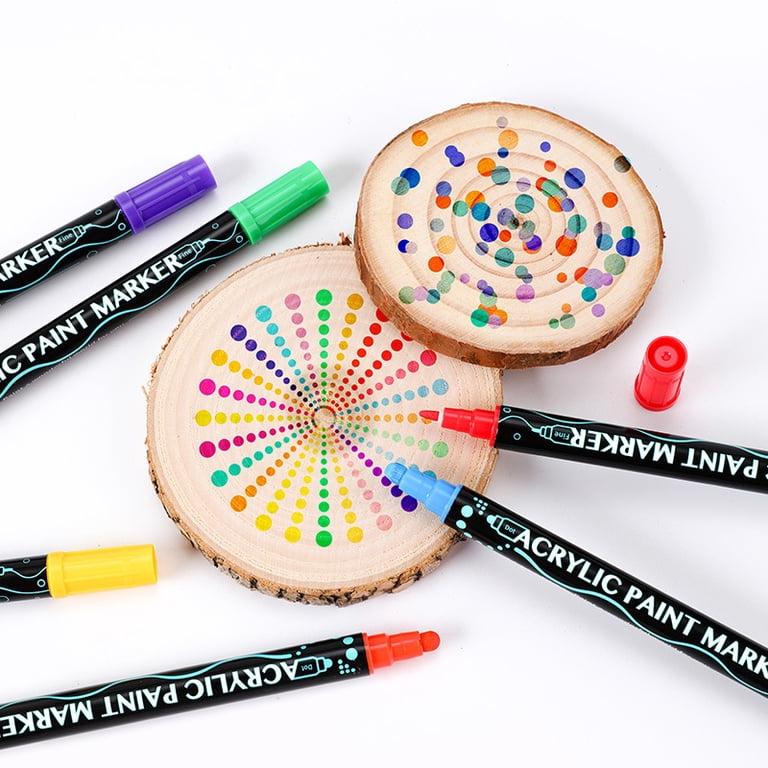 ANUNU Acrylic Paint Markers, 60 Colors Dual Tip photo 3
