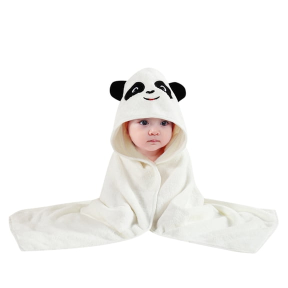 ZHUASHUM Baby Hooded Bath Towel Cartoon Bathrobe Baby Soft Coral Towel For Boy Girl Shower