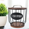 thumbnail image 1 of Rustic Coffee Filter Holder, Farmhouse Wooden Coffee Pod Holder With Lid For Coffee Bar Decor, 1 of 8