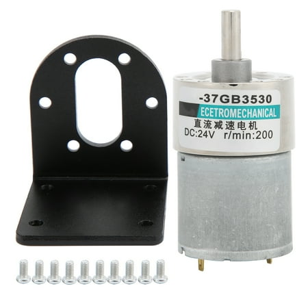 

DC Gear Motor Micro Small Low Speed Large Torsion Permanent Magnet 24V XD37GB3530 Bracket(200rpm/min )