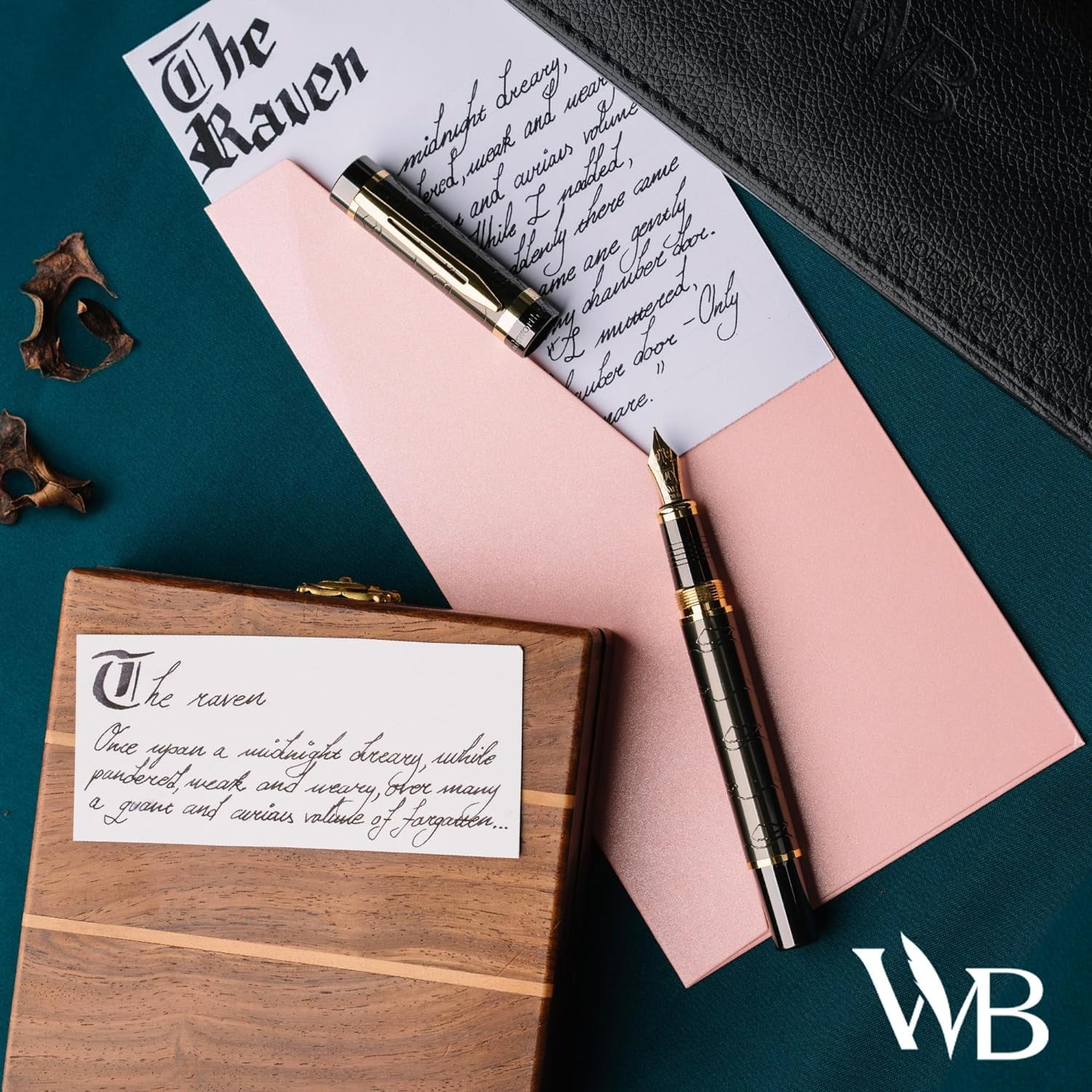 Wordsworth & Black Primori Fountain Pen Set [Gunmetal Gold]; Medium Nib, Gift Case, 06 Ink Cartridges, Refill Converter, Manual; Journaling, Calligraphy, Smooth Writing Pens; Left and Right Handed